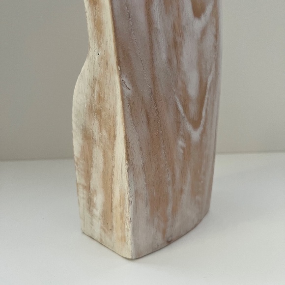 NEW Whitewashed Wooden Necklace Display Bust 15.5" - Picture 4 of 7